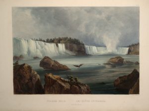 Image from the 1830s of Niagara Falls